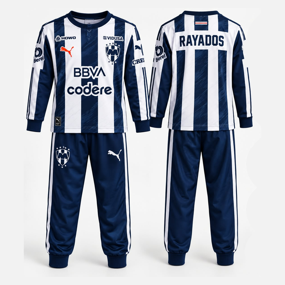 Pijama Rayados Niño Invierno 2026/2027