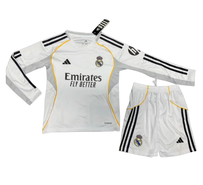 Real Madrid Local Niño 2025/2026 Manga Larga